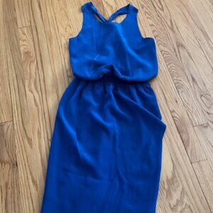 BANANA REPUBLIC blue cross back dress, XS